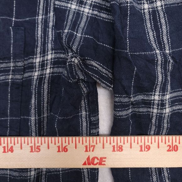 Hobbs Creek Tartan Flannel Casual Button Up Shirt Mens Size Small S Blue White - Picture 8 of 10